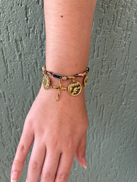 Bracelet avec charms doré