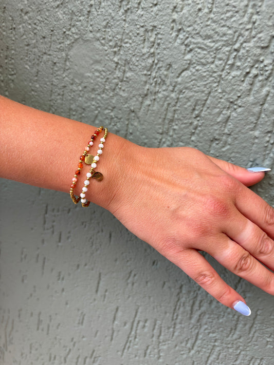 Bracelet élastique (2) doré