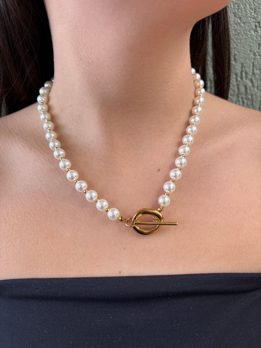 Collier perle doré