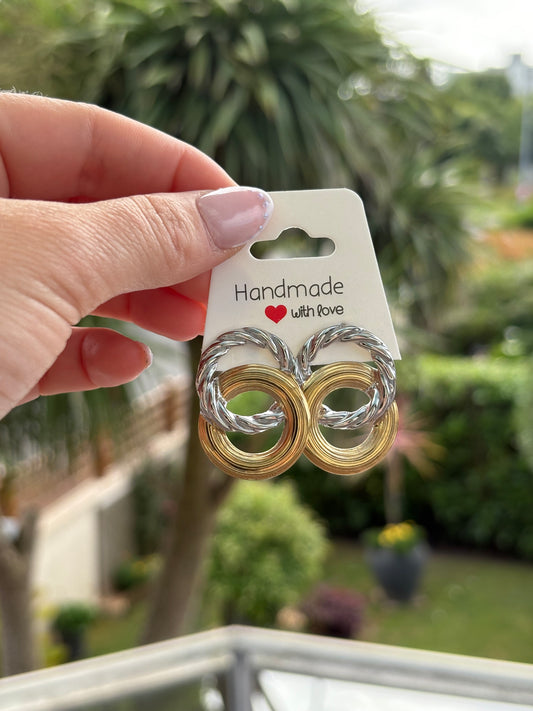 Boucles d’oreilles dorée/argenté