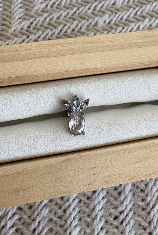 Piercing Argenté à Strass