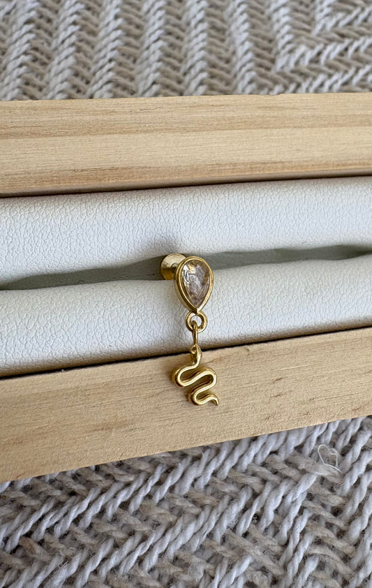 Piercing Doré à Strass