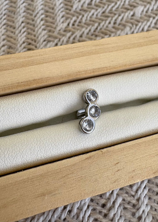 Piercing Argenté à Strass