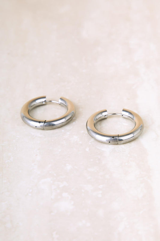 Boucles d'oreilles créoles argentées